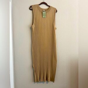 NWT H&M Ribbed Knit Midi Dress - Size Large
